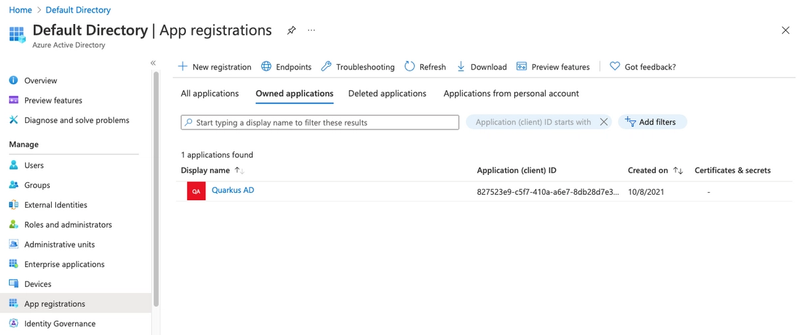 Role-based access control with Quarkus and Microsoft Azure Active ...