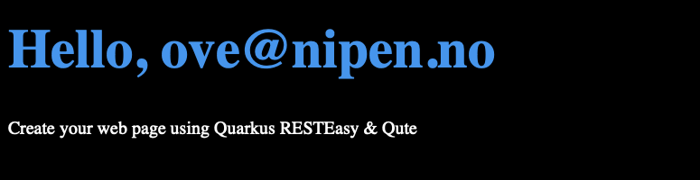 Welcome page