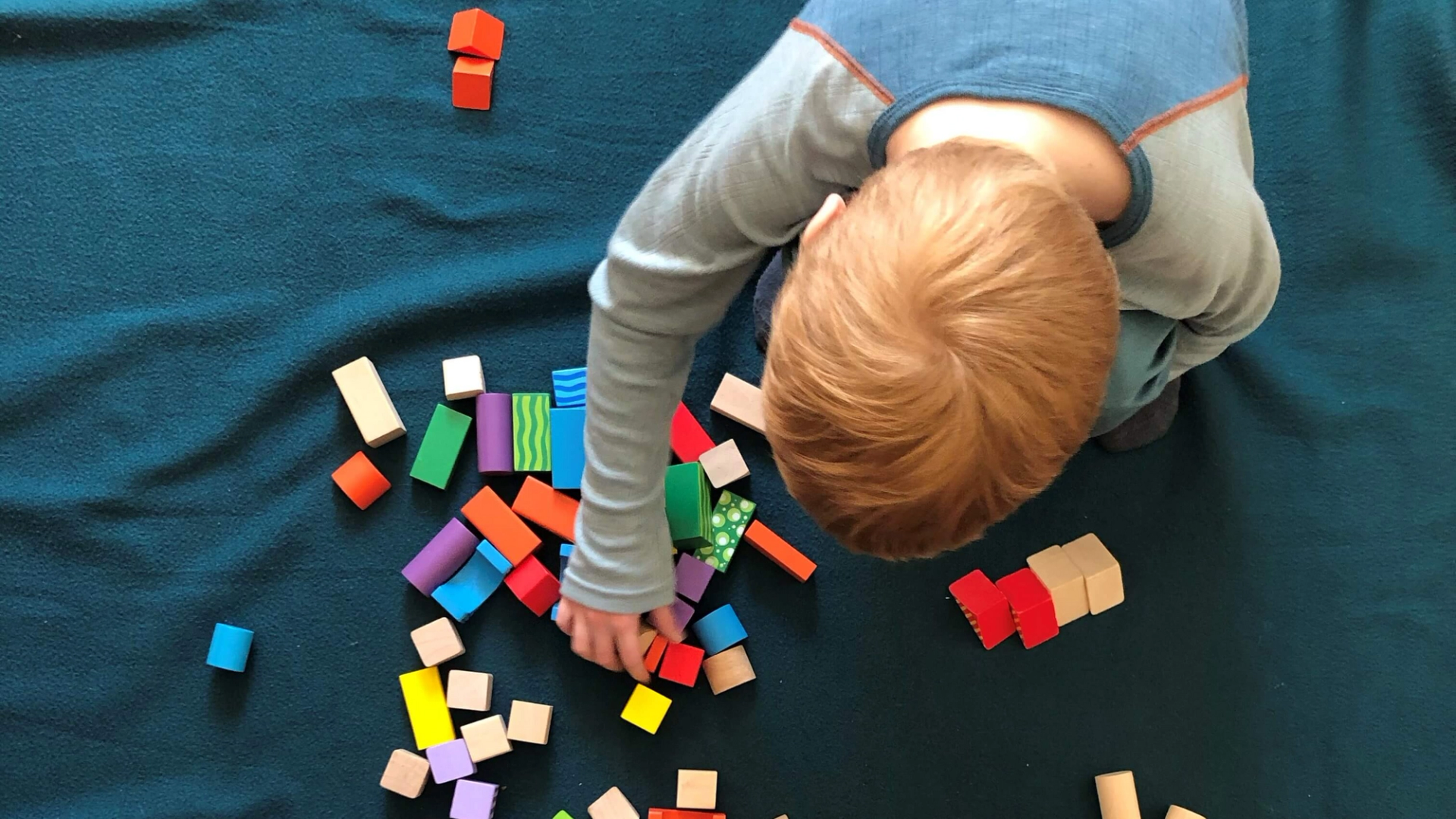 A child playing with blocks