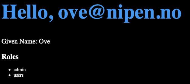 User with roles