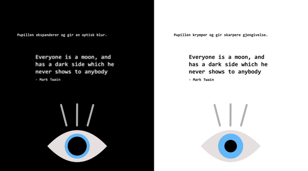 Effekten av dark og light mode.
