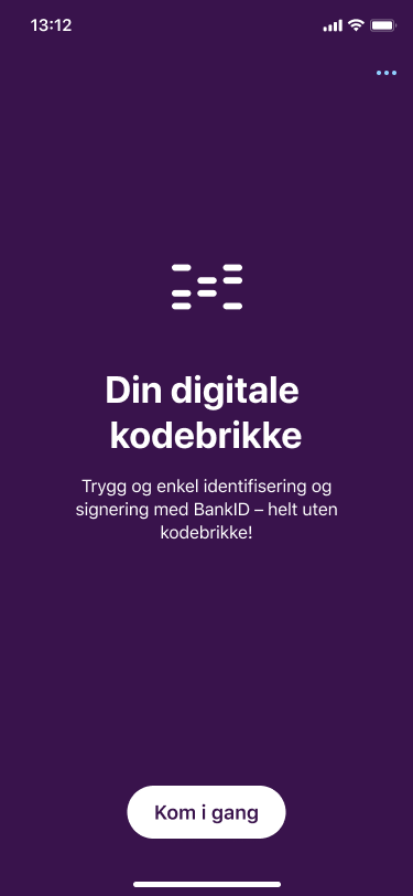 Skjermbilde fra løsningen