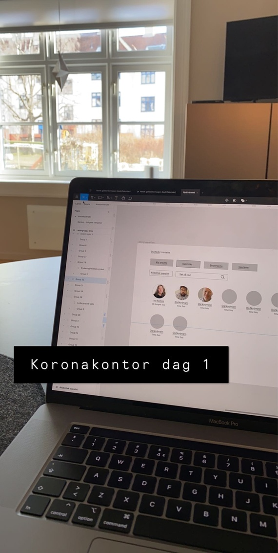 PC-skjerm som viser digital samhandling
