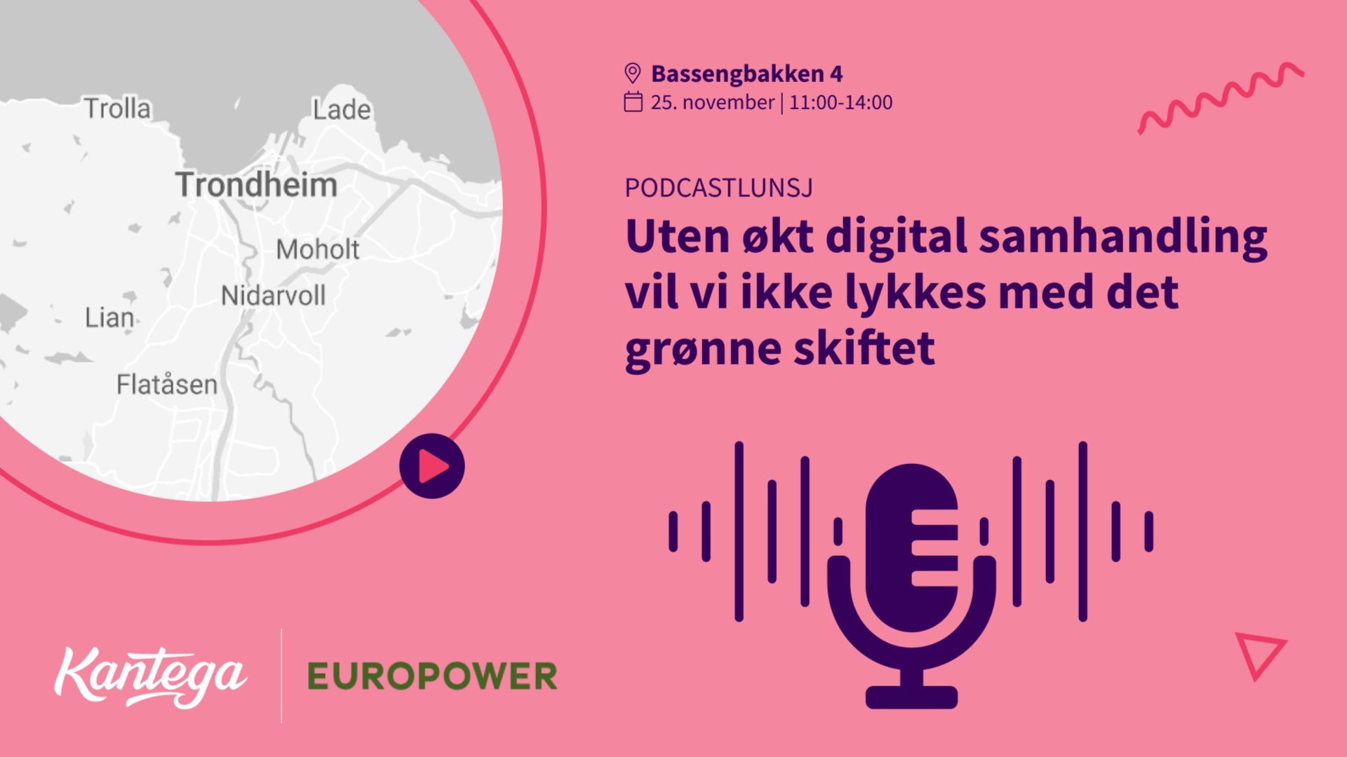 Banner for «Podcastlunsj: Det grønne skiftet krever digital samhandling»