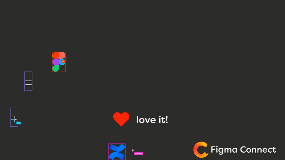 Gif som viser musepekere som beveger seg i et digitalt dokument. De flytter rundt på ulike element.