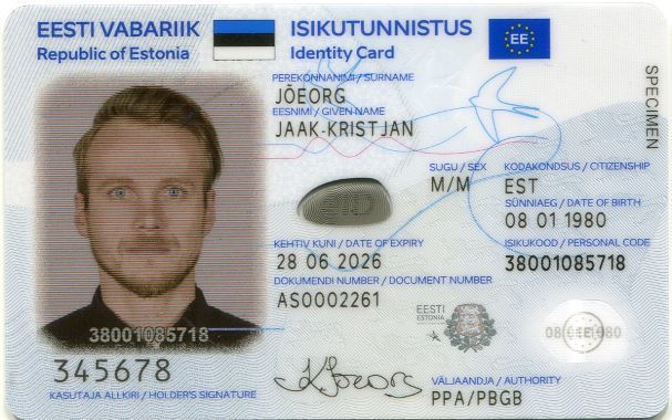 Bilde av estisk ID-kort