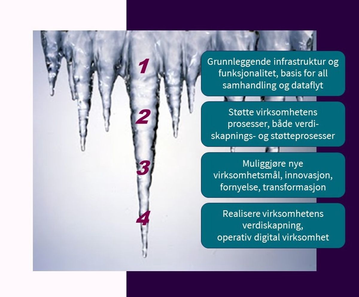 Oversikt over IT-innsatsområder i en virksomhet