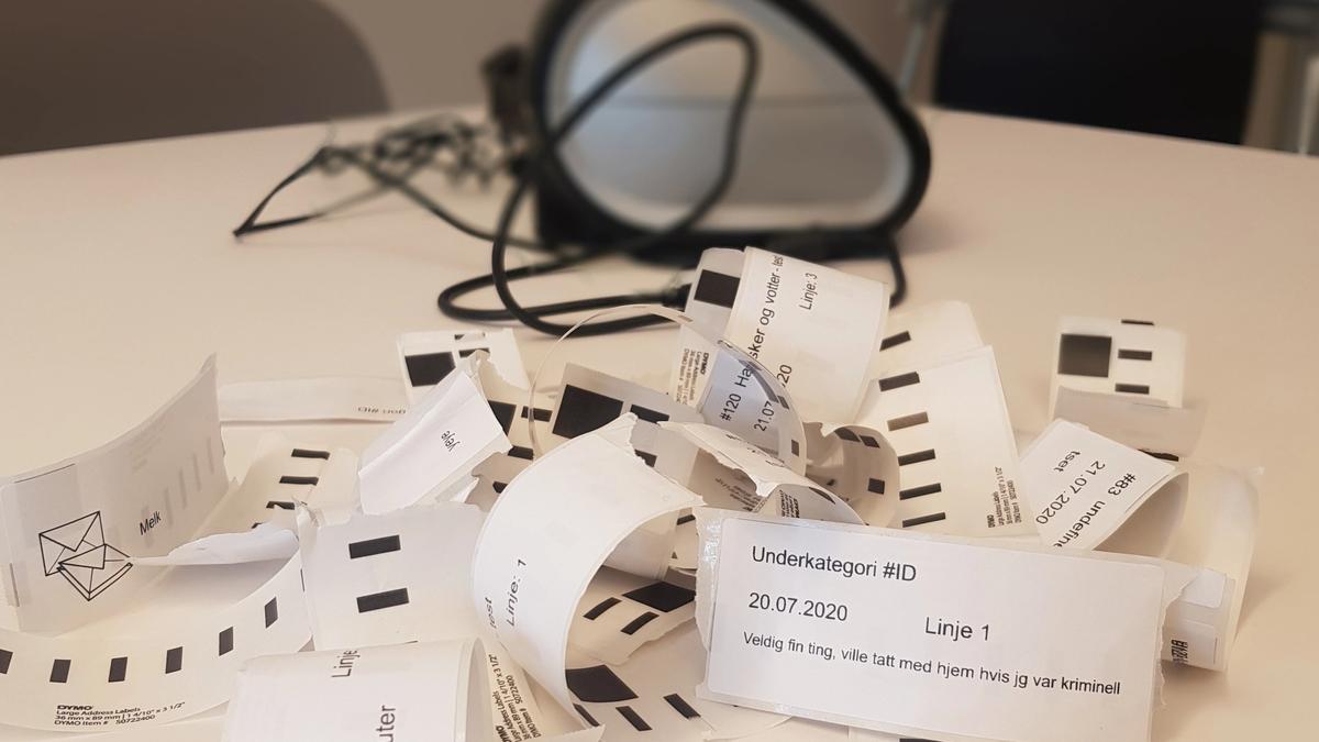 Kategoriseringsmerker for hittegods.