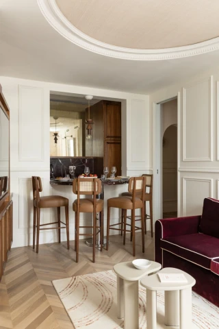 contemporary-living-room-with-marble-kitchen