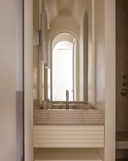 Luxury bathroom with walk-in shower