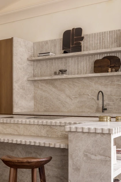 The Open Kitchen in a Luxury Apartment