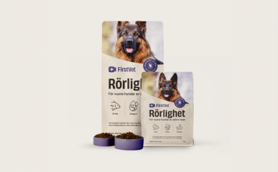 FirstVet Rörlighet - hundfoderpåsar på 12 respektive 3 kg