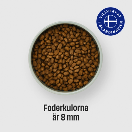 En bild på foderkulorna som är 8 mm
