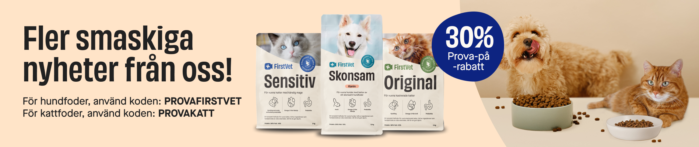 Release of dog food campaign page