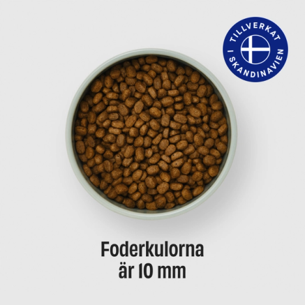 En bild på foderkulorna som är 10 mm
