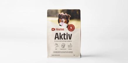 En foderpåse av FirstVet Aktiv, 3 kg 