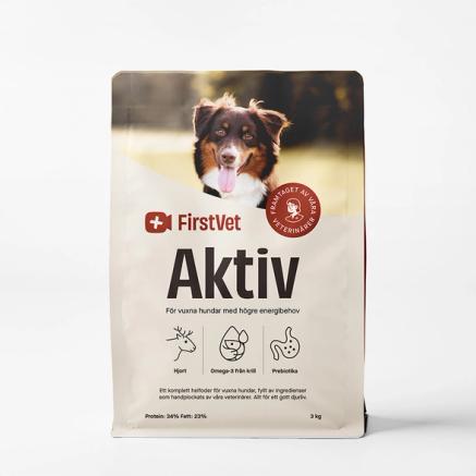 En foderpåse av FirstVet Aktiv, 3 kg