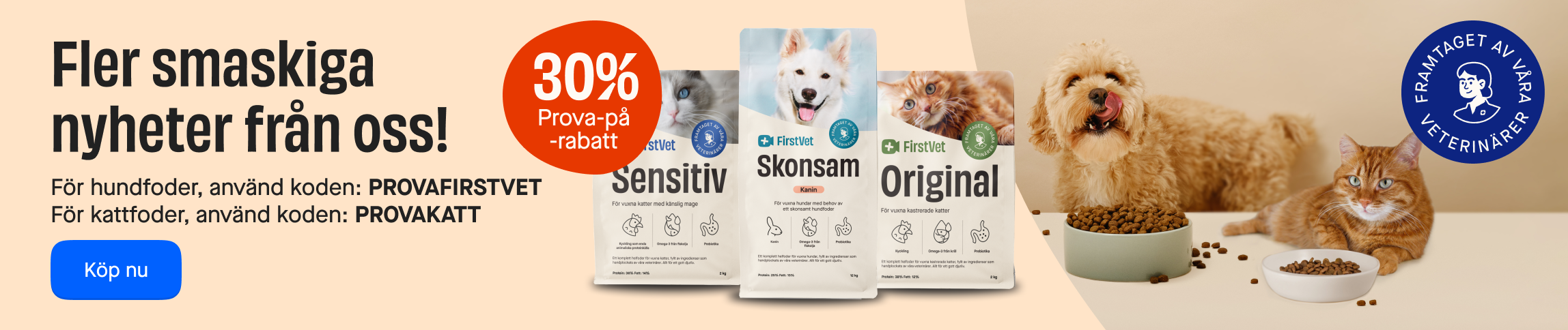 Release of dog food campaign page