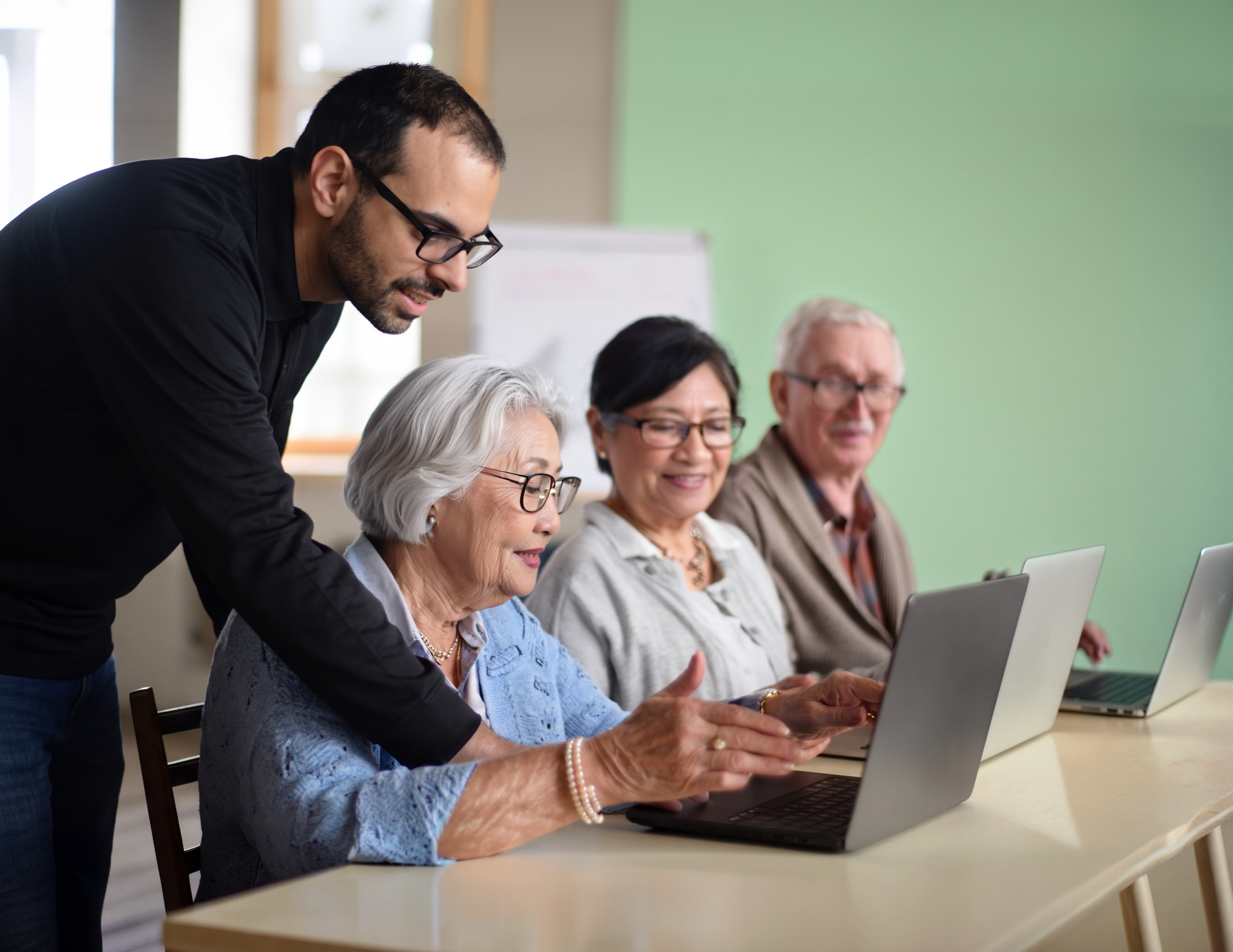 Fora member helping seniors