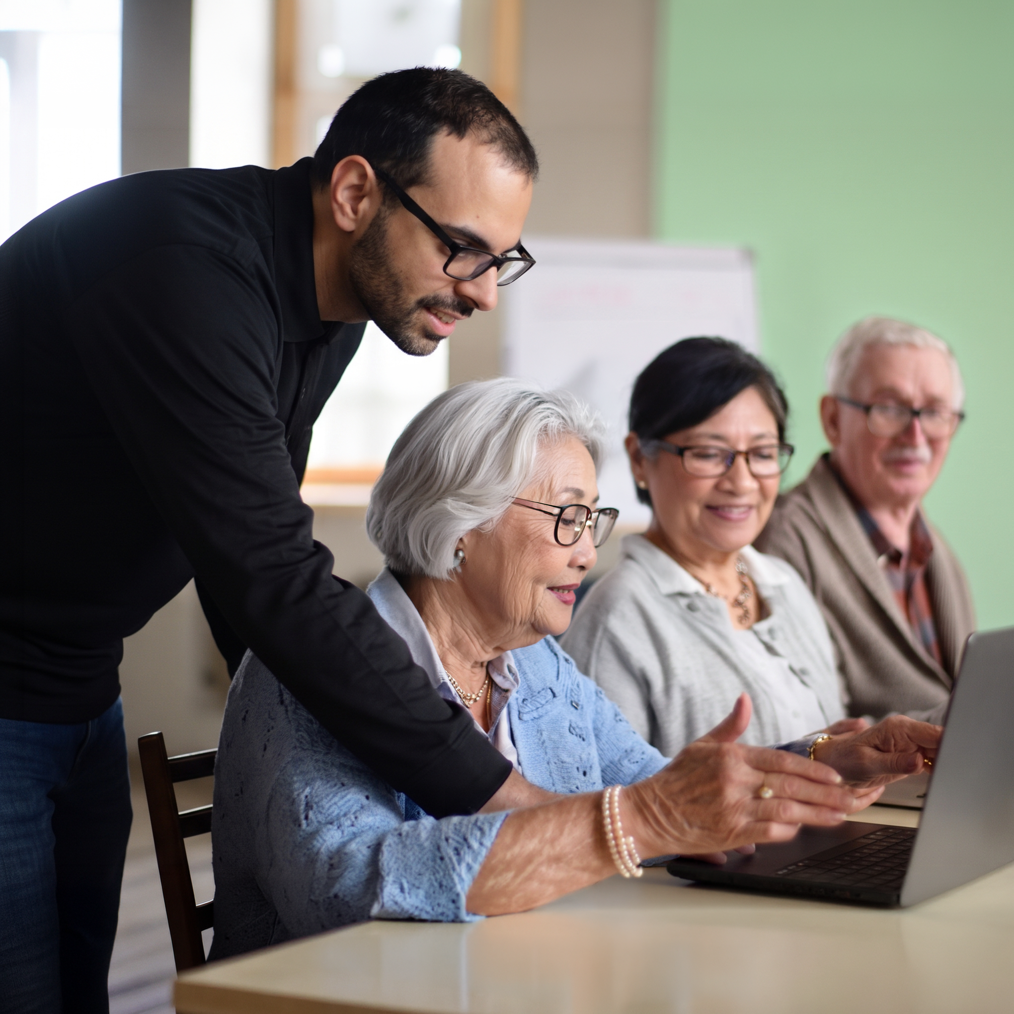 Fora member helping seniors