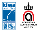 ISO 14001-sertifisert av Kiwa