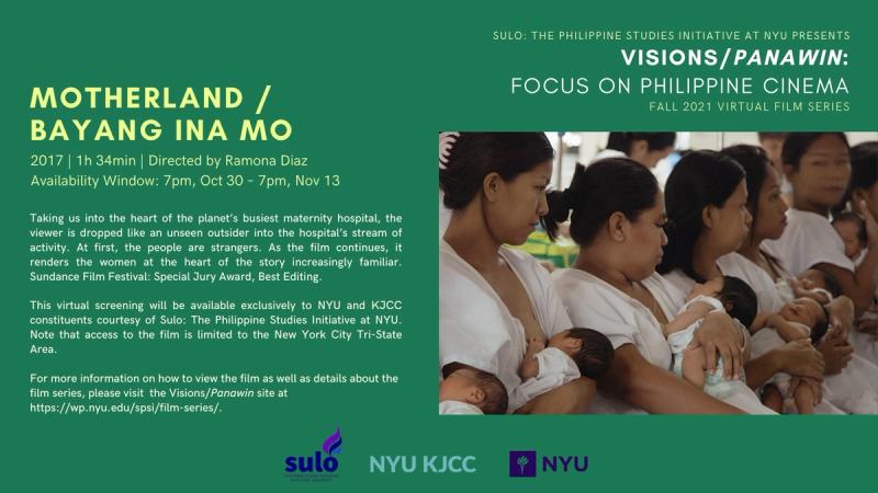 image from FILM SERIES: VISIONS/PANAWIN - FOCUS ON PHILIPPINE CINEMA | FILM: MOTHERLAND / BAYANG INA MO (2017, 1h 34min)
