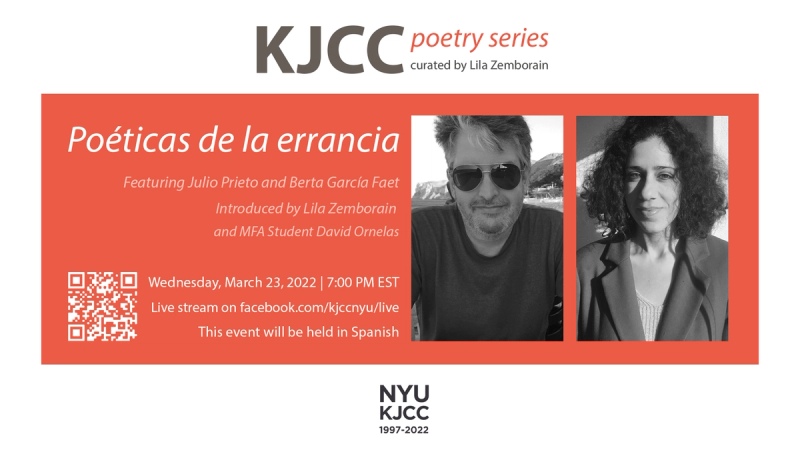 image from KJCC Poetry Series | Poéticas de la errancia. Dos poetas españoles