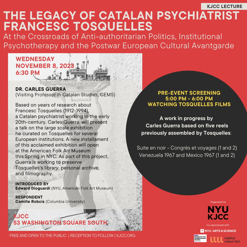 image from Don't miss "The Legacy of Catalan Psychiatrist Francesc Tosquelles", a conversation about anti-authoritarian Politics, Institutional Psychotherapy and the Postwar European Cultural Avantgarde