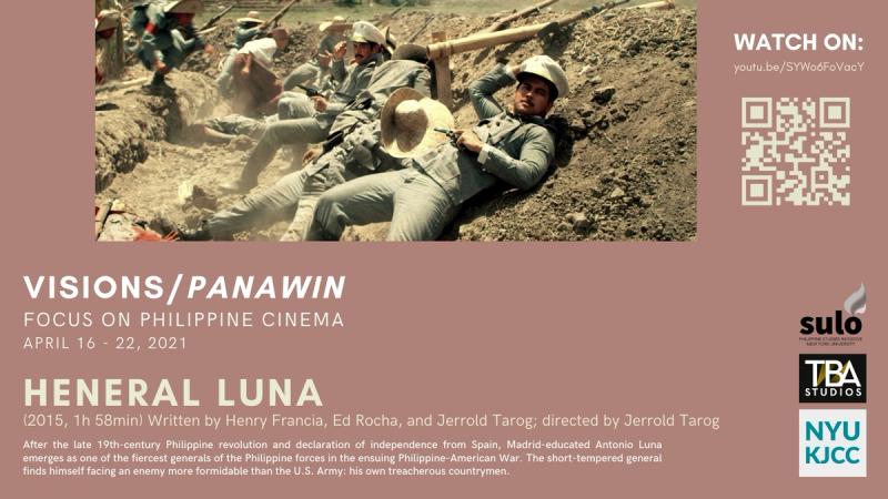 image from FILM SERIES: VISIONS/PANAWIN - FOCUS ON PHILIPPINE CINEMA FILM: Heneral Luna (2015, 118 min)