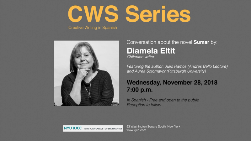 image from CWS Series | Conversation about the novel Sumar by Diamela Eltit