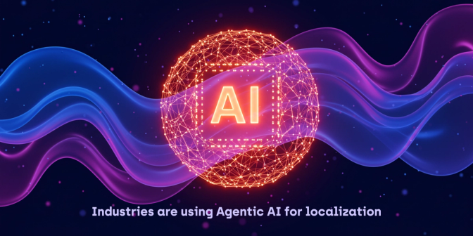 A glowing orange AI orb with 