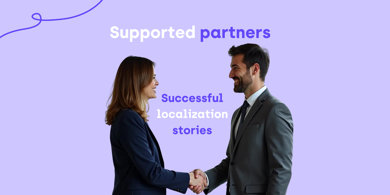 A professional scene with two business partners, one female and one male, shaking hands to symbolize business partnership. 