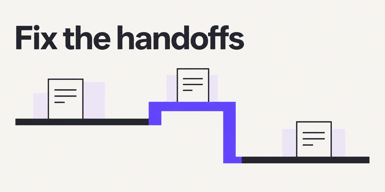 A purple connector bridges a gap between two sections of a localization workflow.