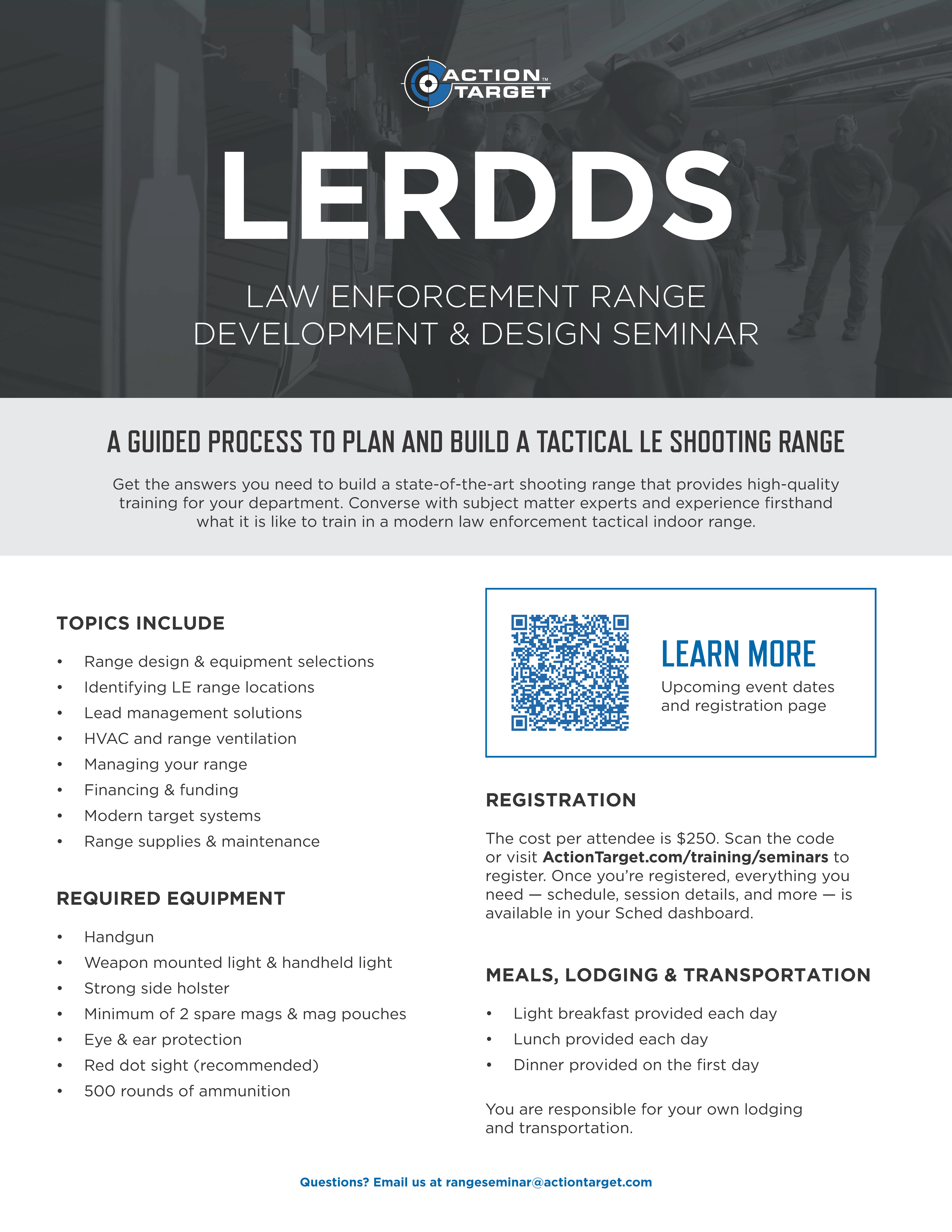 Law Enforcement Range Development & Design Seminar