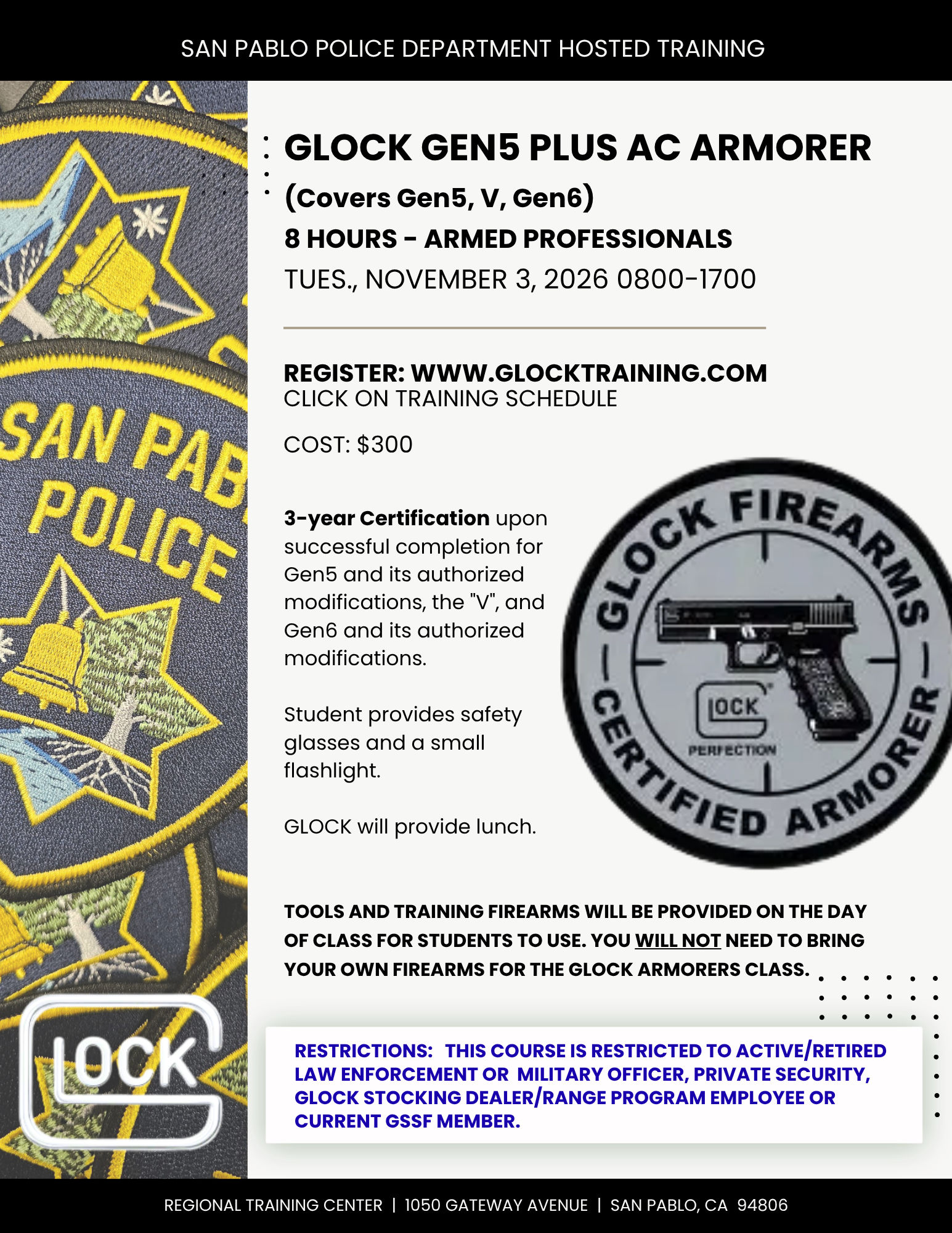 Glock Gen 5+ Armorer.