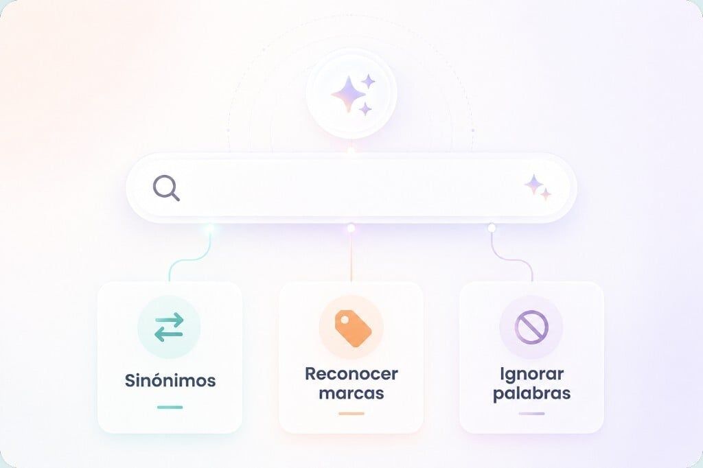 Búsqueda inteligente V2: sinónimos, reconocer marcas e ignorar palabras
