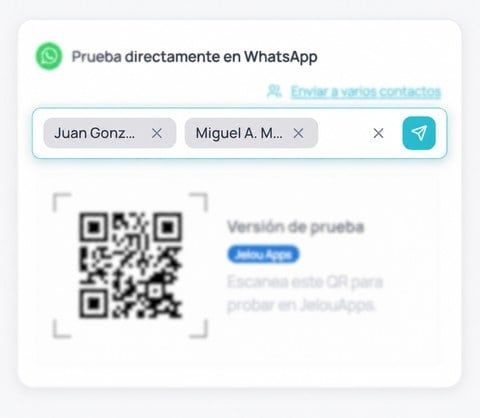 Tester de WhatsApp con contactos guardados, listos para reenviar pruebas sin volver a escribirlos