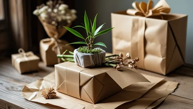 Kit de regalo con planta viva y tarjeta para una pareja recién casada