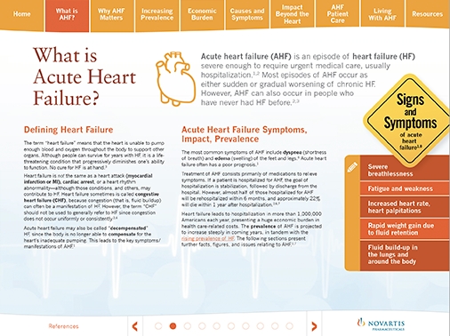 Novartis Acute Heart Failure Interactive Media Resource Page 2