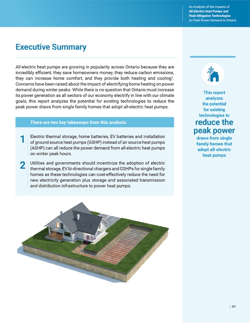 Impact of Heat Pumps on Peak Power Demand Report Page 1