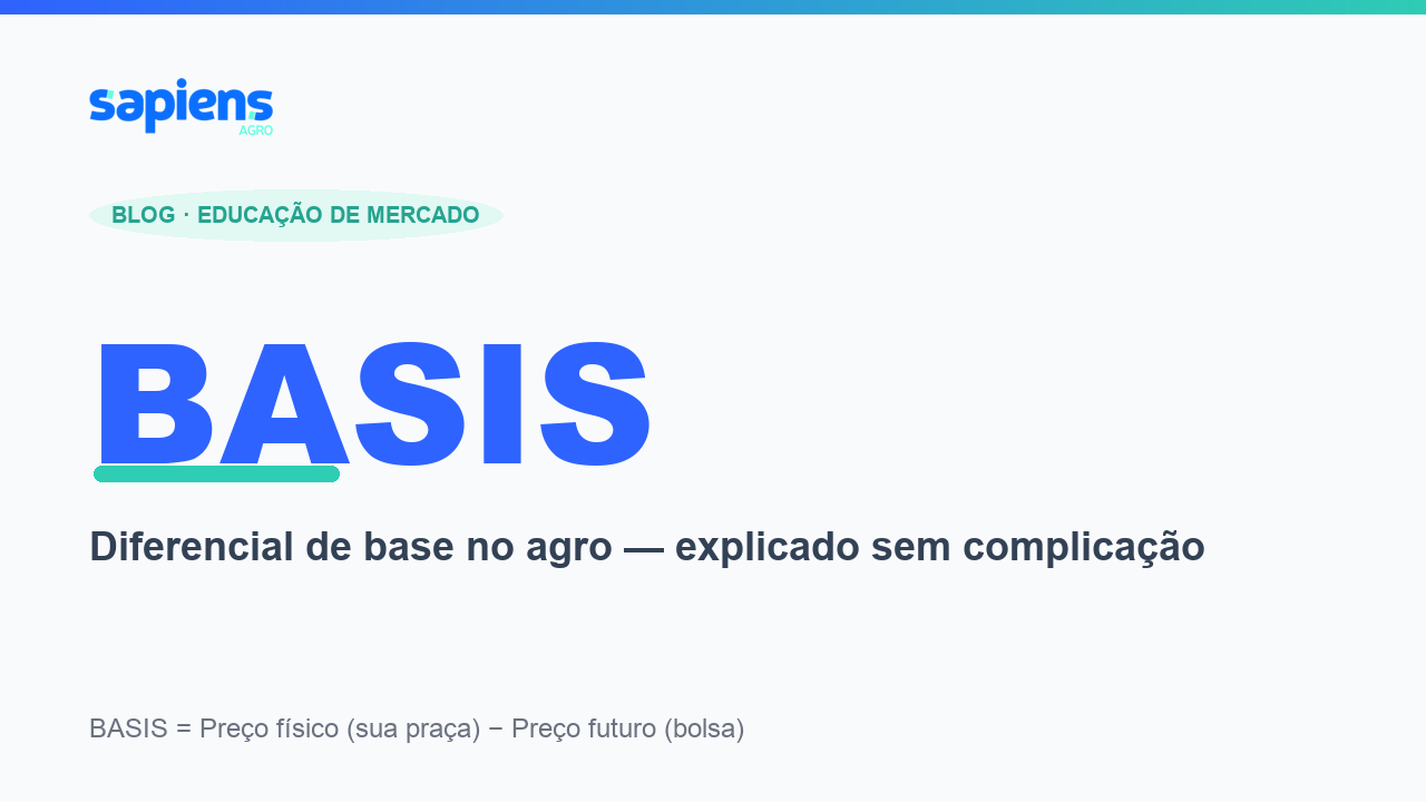 O que é basis (diferencial de base) no agro — e por que ele importa tanto