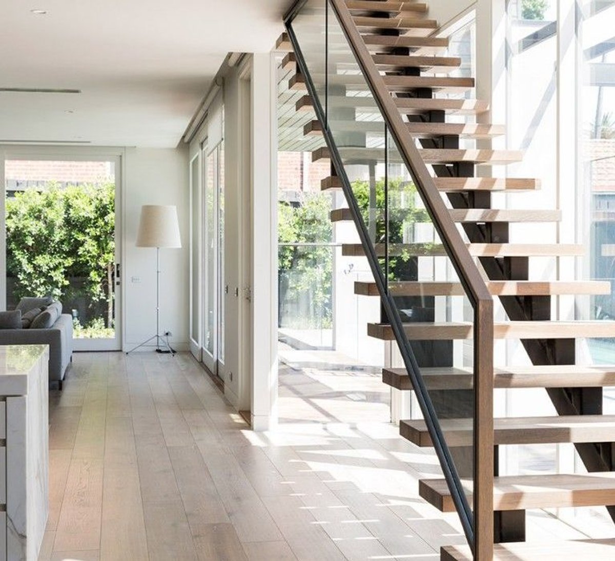 Straight staircase design