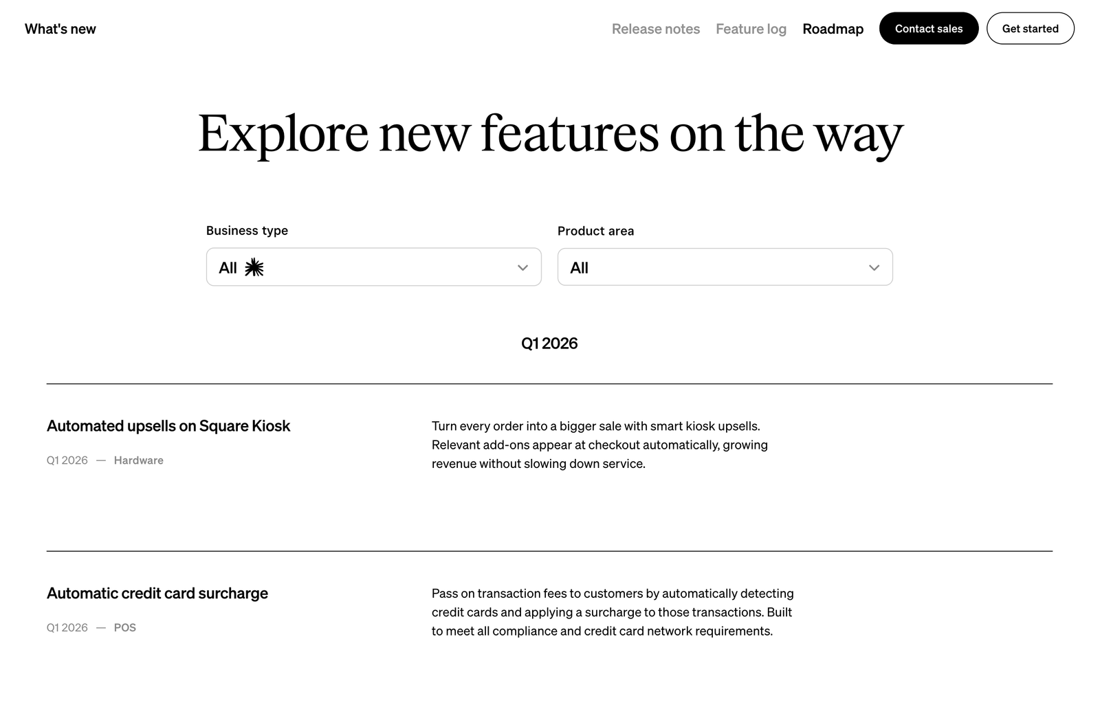 Square Roadmap