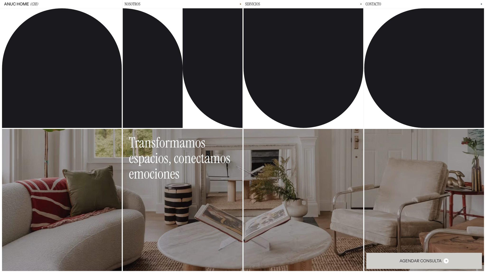 Anuc Home website built on The Content Architecture