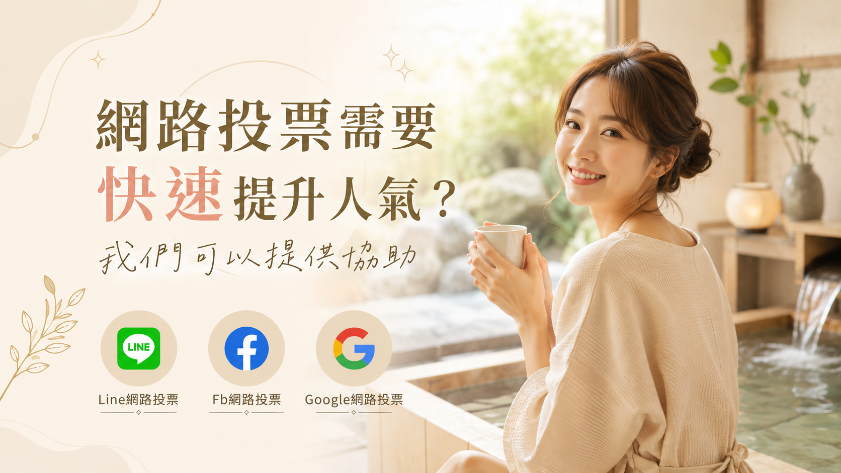 想讓更多人幫你投票？我們可以協助你推廣活動