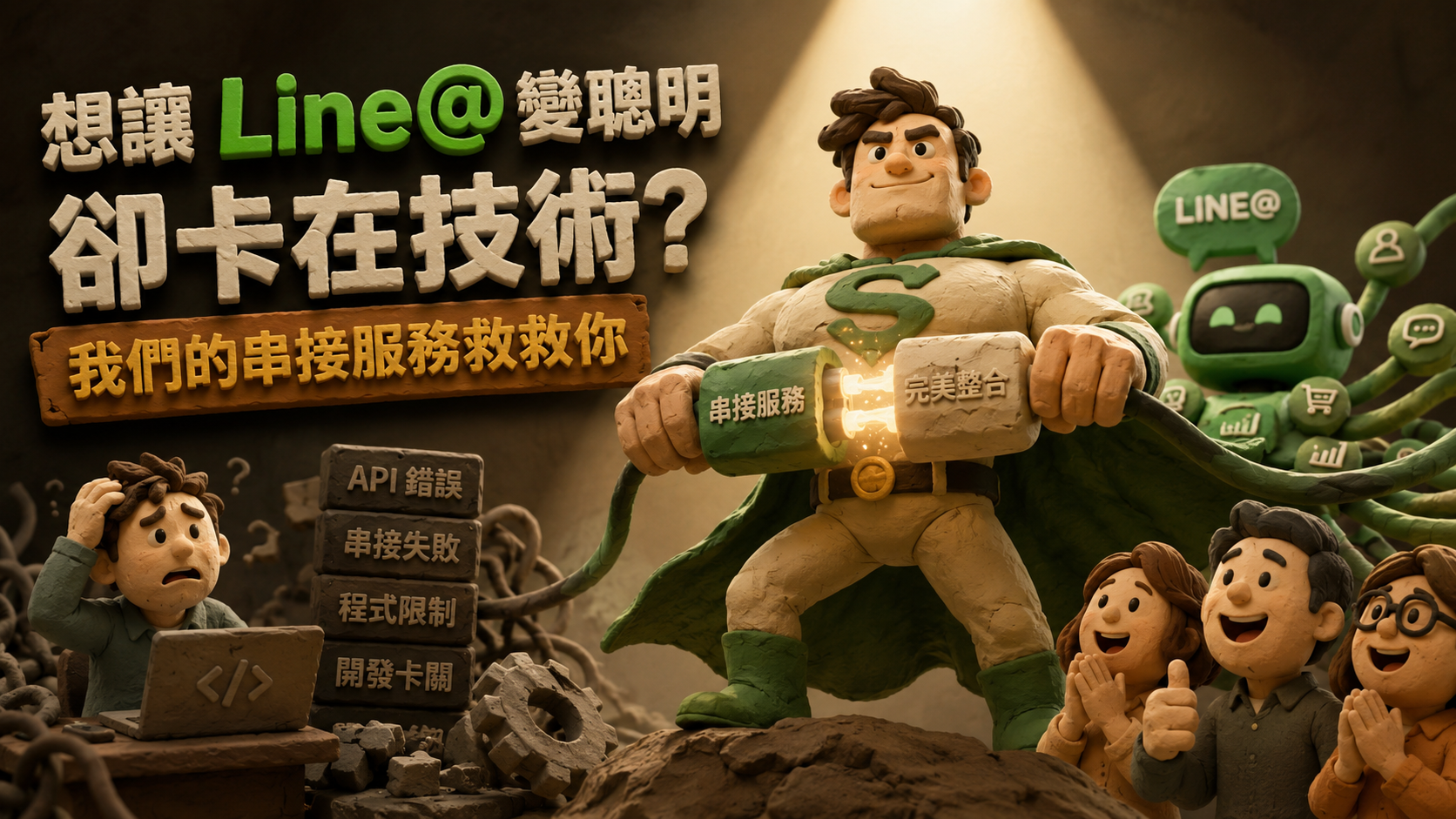 想讓 Line@ 變聰明卻卡在技術？我們的串接服務救救你