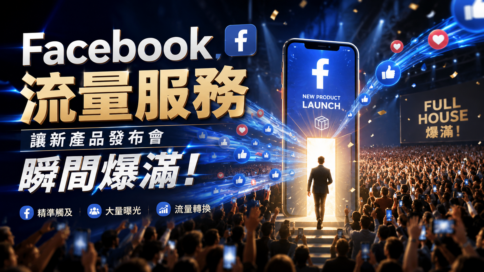 Facebook 流量服務：讓新產品發布會瞬間爆滿