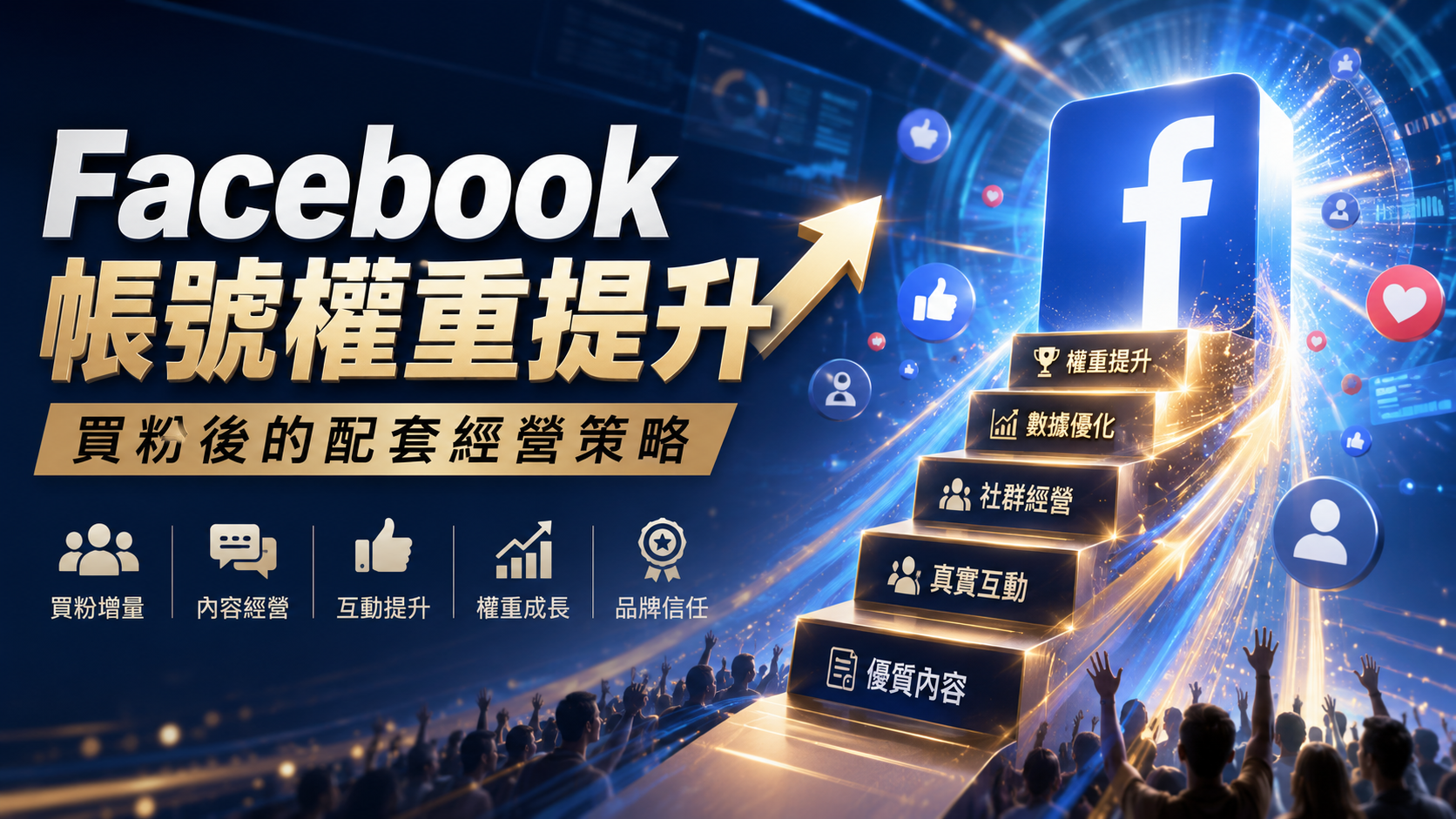Facebook 帳號權重提升：買粉後的配套經營策略