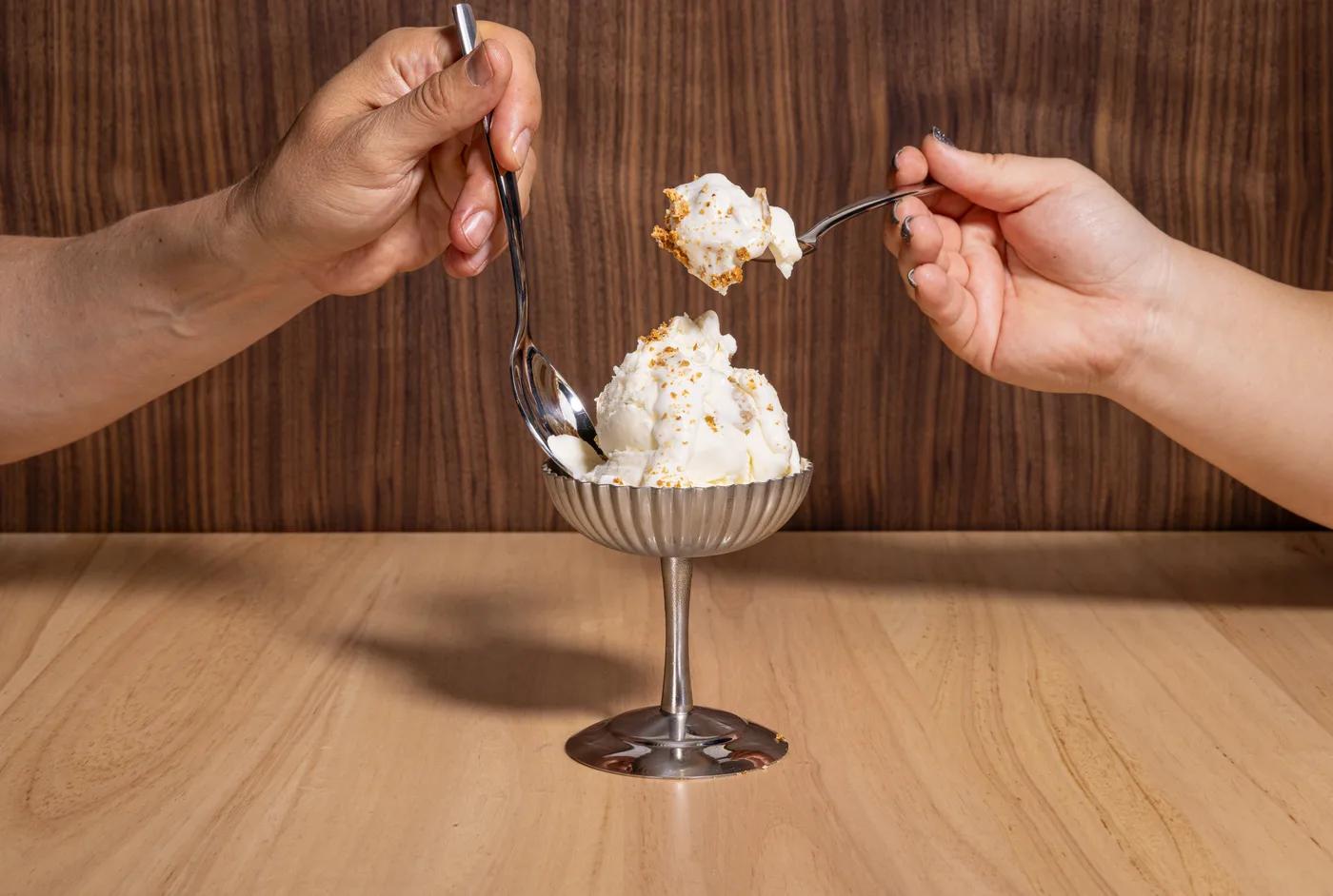 Gelato shared for dessert