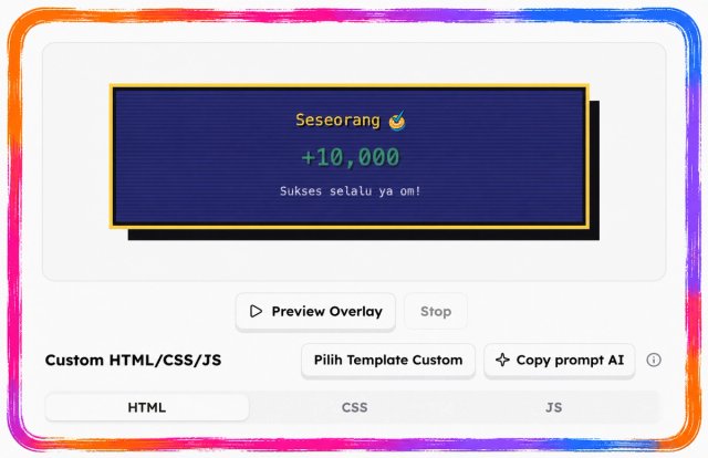 Custom HTML Overlay